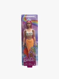 Barbie Dukke Havfrue med Farverig Hår, Orange