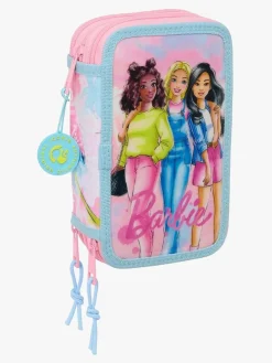 Barbie Penalhus med 3 Rum, Lyserød/Lyseblå