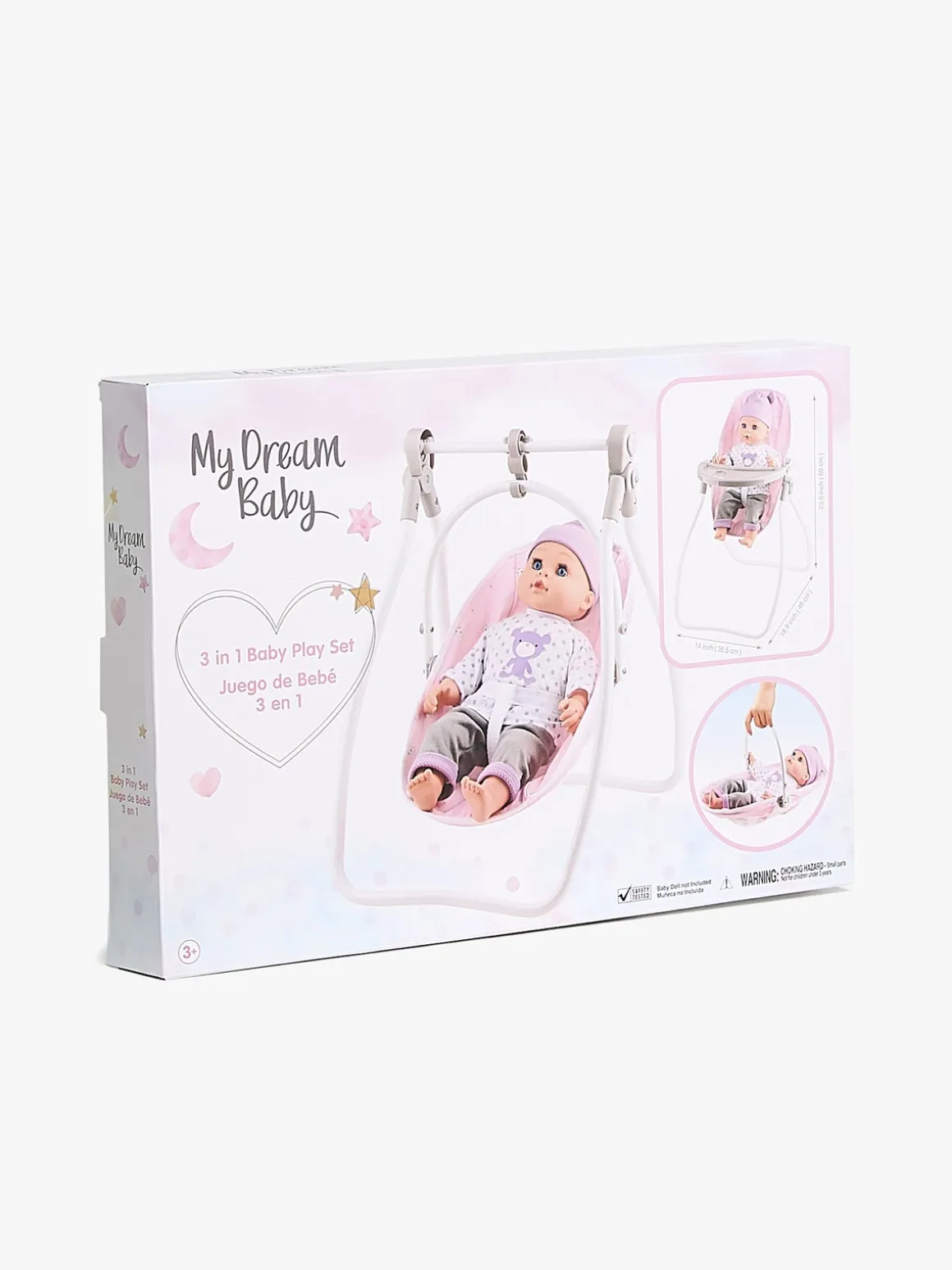 Cloudberry Castle 3-i-1 Legesæt til Dukker, Pink