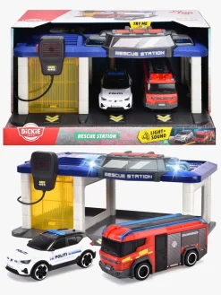 Dickie Toys Dansk Redningsstation med 2 Transportmidler