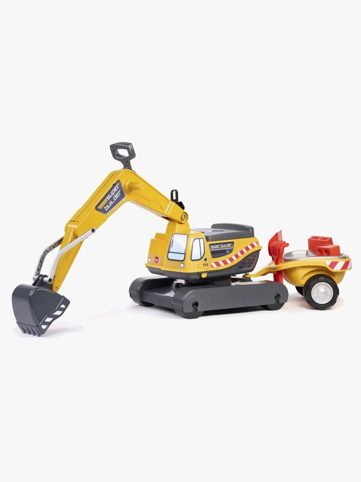Falk Ride-on-gravemaskine Super Builder inkl. Anhænger, Gul