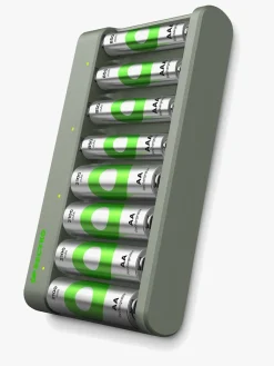 GP Batterier Recyko E821 8-Slot Charger, 4 AA + 4 AAA