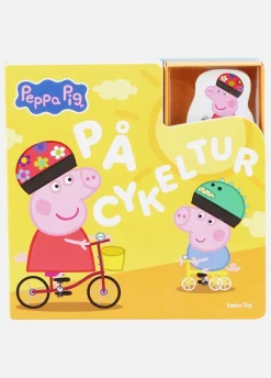 Gurli Gris Bog med Træfigurer - På Cykeltur
