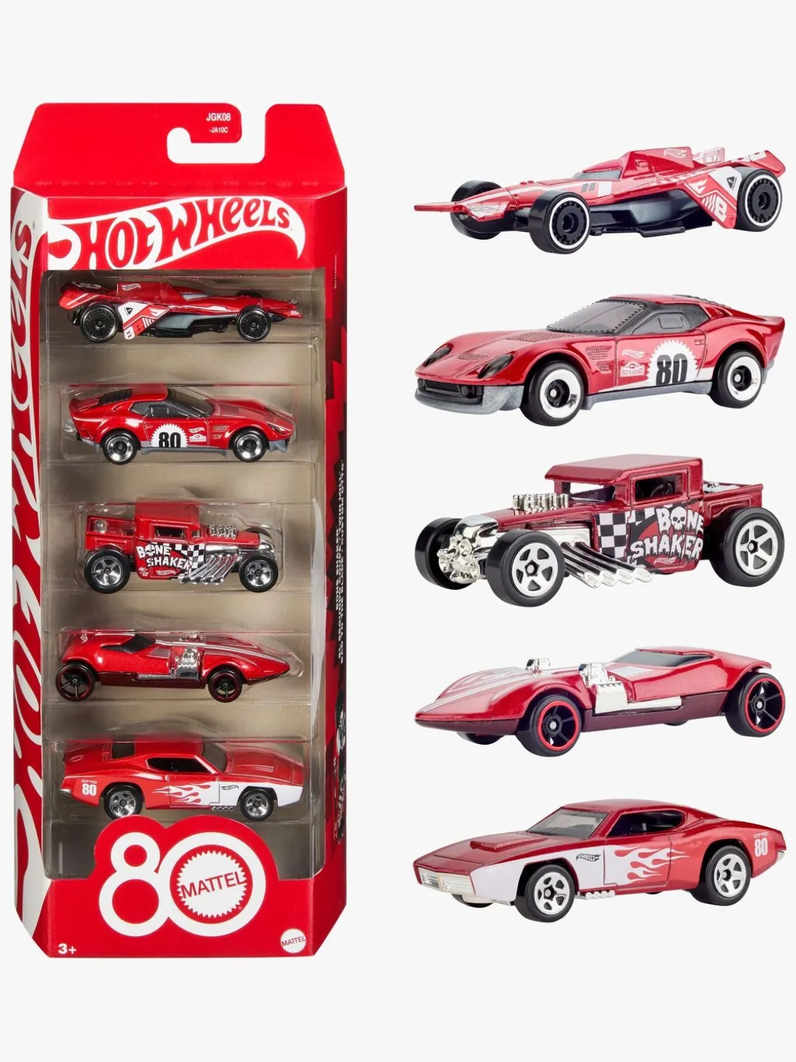 Hot Wheels Biler Mattel 80th 5-pak
