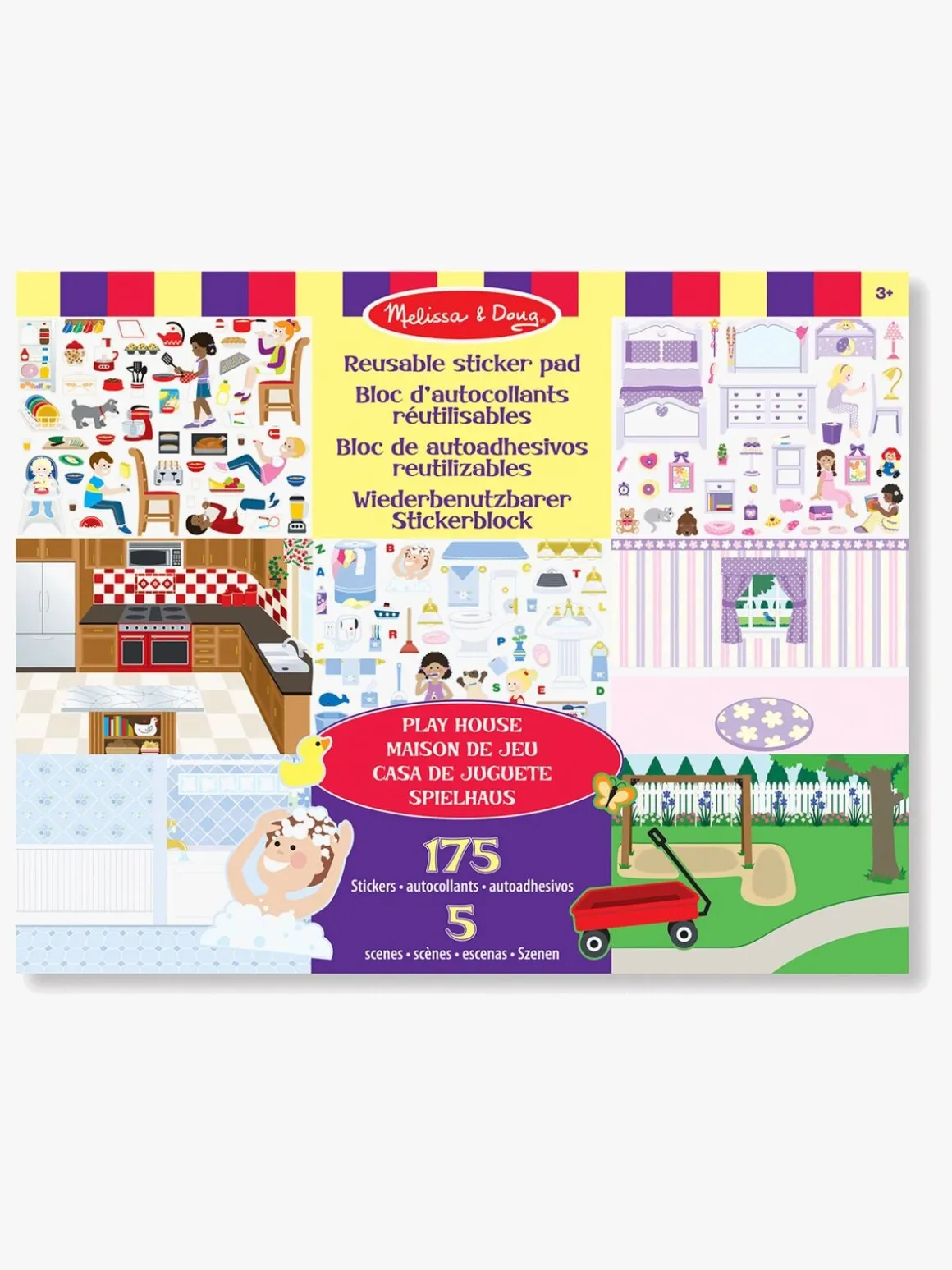 Melissa & Doug Klistermærkebog Legehus 175 Stk.