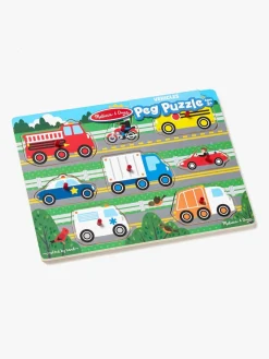 Melissa & Doug Knoppuslespil Af Træ Transportmidler 8 Dele