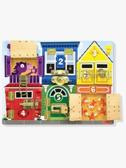 Melissa & Doug Låsebræt 6 Låger med Dyr