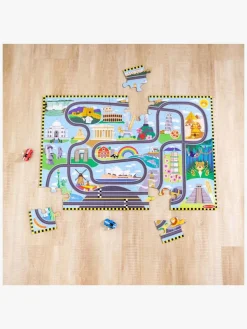 Melissa & Doug Racerbane Gulvpuslespil & Legesæt 48 Brikker