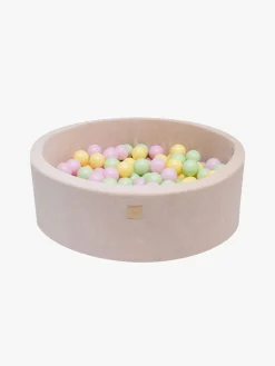 Meowbaby  Rundt Boldbassin Fløjl 30x90, Ecru