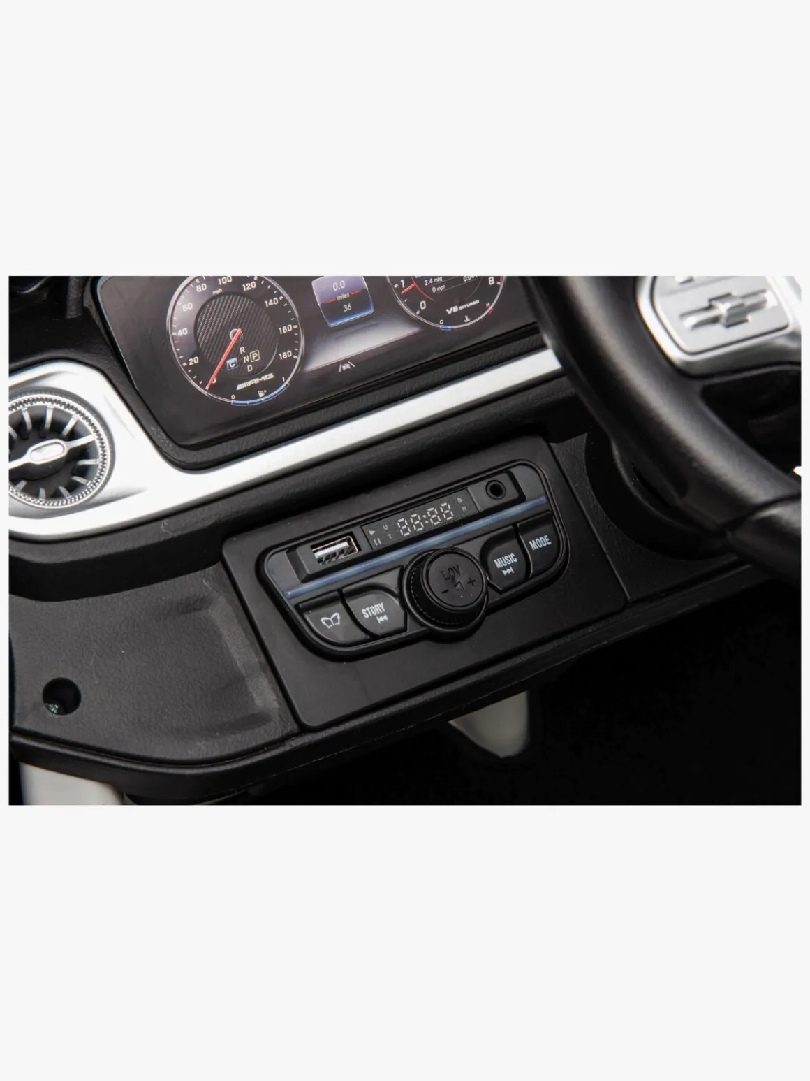 Mercedes Benz AMG G63 Elbil, Hvid