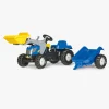 Rolly Toys Traktor m. Skovl + Anhænger Kid JD Blå