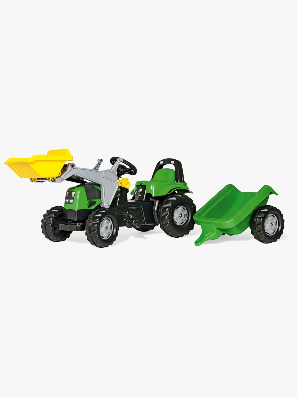 Rolly Toys Traktor med Frontlæsser og Anhænger, Grøn