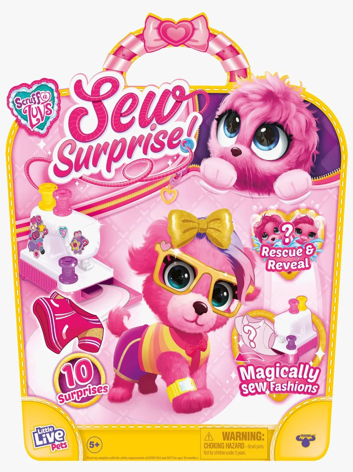Scruff-A-Luvs Bamse Sew Surprise, Lyserød